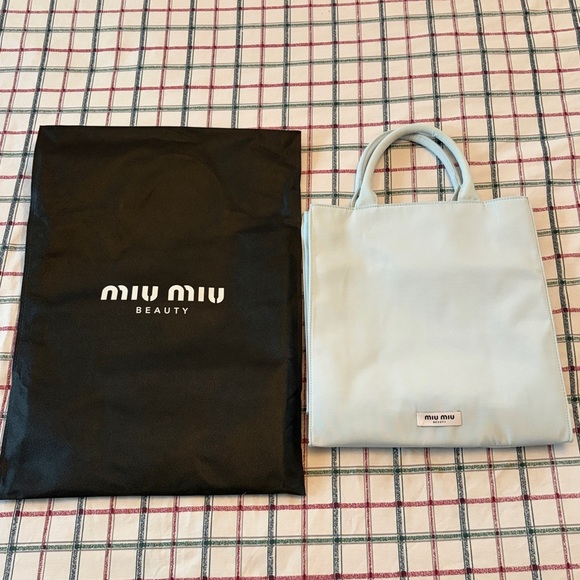 Blue Miu Miu Tote Bags & Handbags for Women for sale | eBay Miu Miu Beauty Light Blue Tote Bag